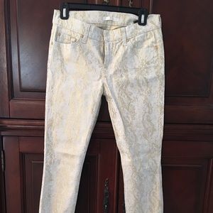 Metallic snakeskin 7 for all mankind pants
